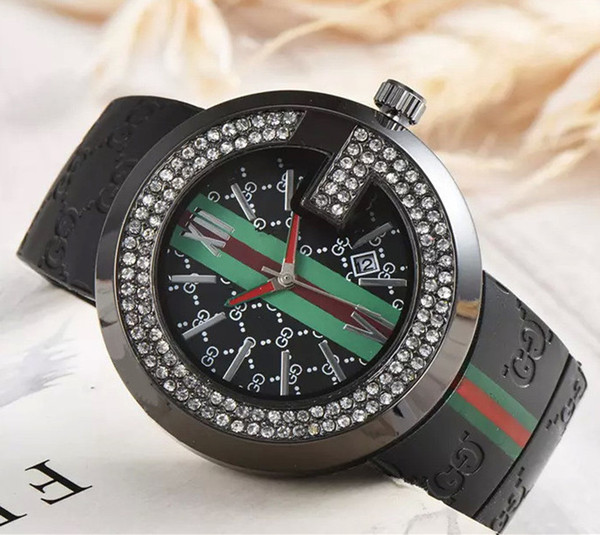 AAA high quality luxury brand watch men's and women's rubber belt quartz fashion casual military dress black brown Swiss watch relojes