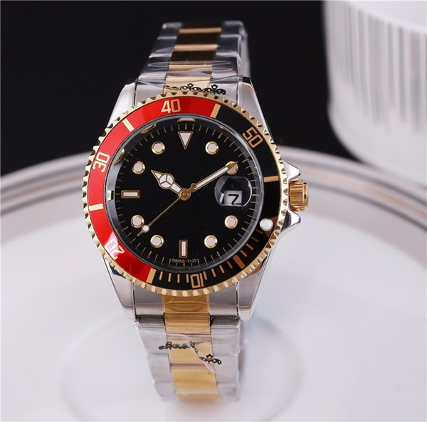 Famous Brand New 40MM Solid steel belt 3A quality automatic quartz watch date fashion leisure sports watches for men and