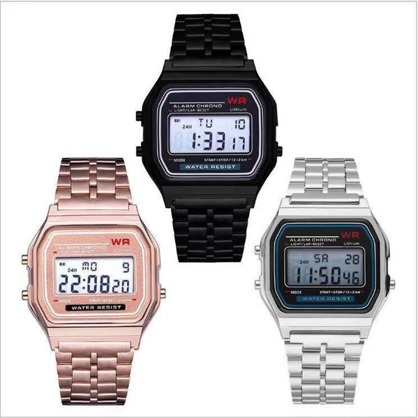 Wholesale Luxury Women Dress Digital Watches Elegant Man Fashion Watch Waterproof Steel Watch