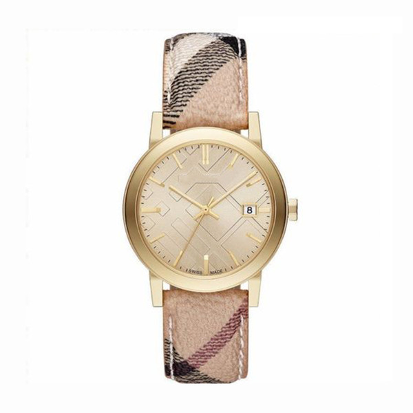 Fashion Ladies Wristwatch Quartz The City Champagne Dial Haymarket Check Strap Women's Watch 9026