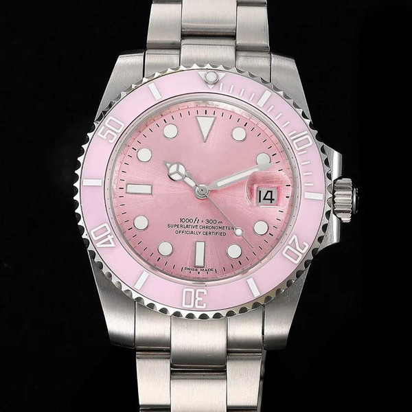 LUXURY WATCH Brand 116610LN Pink Dial Ceramic Bezel Stainless Steel Sapphire Glass Mirror Automatic Mechanical Wonen Wonens Watch Watches