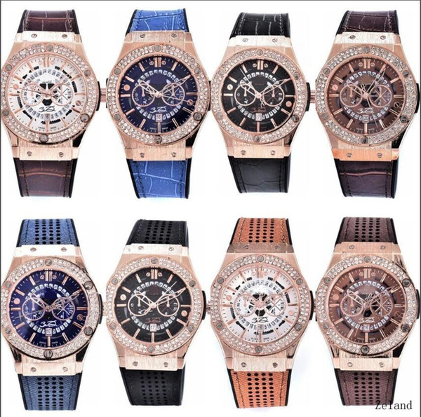 2018 mens lovers women watches Luxury fashion Black Dial Calendar Bracket Folding Clasp Silicone Strap Master Male gift luxury Mens Watches