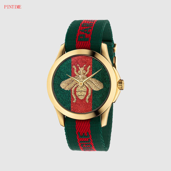 Fashion brand bee bee style women's girl nylon belt quartz watch GU24