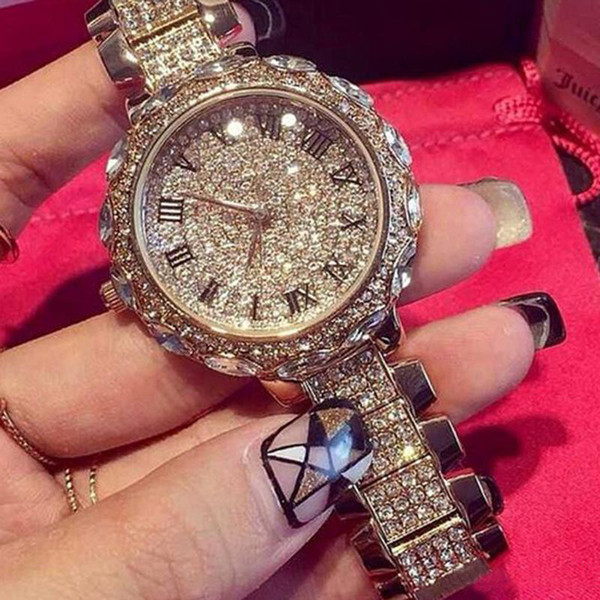 Limited Edition!! Women Rhinestone Watches Lady Dress Women Watch Diamond Luxury Brand Bracelet Wristwatch Ladies Crystal Quartz Clocks A+++