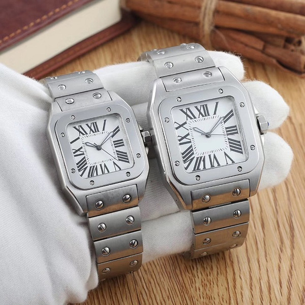 2018 wholesale sale luxury fashion men's women's watch automatic mechanical white watch stainless steel folding buckle 2 stype wristwatch