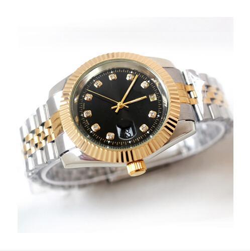 relogio masculino mens watches Luxury wist fashion Black Dial With Calendar Bracklet Folding Clasp Master Male giftluxury Mens Watches