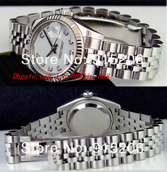Top Quality Luxury Watches Ladies 18k White Diamond 179174 Automatic Women's Sport Wrist White Mother Of Pearl Have
