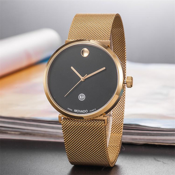2019 3A color Lovers Watch Couple Wristwatch Men Women Watches Stainless Steel Strap Calendar Bracelet relogio masculino reloj mujer