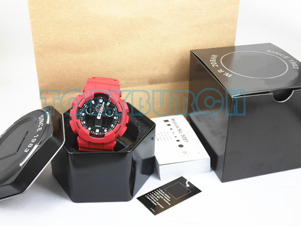 2016 top quality relogio G*100 men's sports watches, with all pointers work waterproof chronograph wristwatch,with full accessories