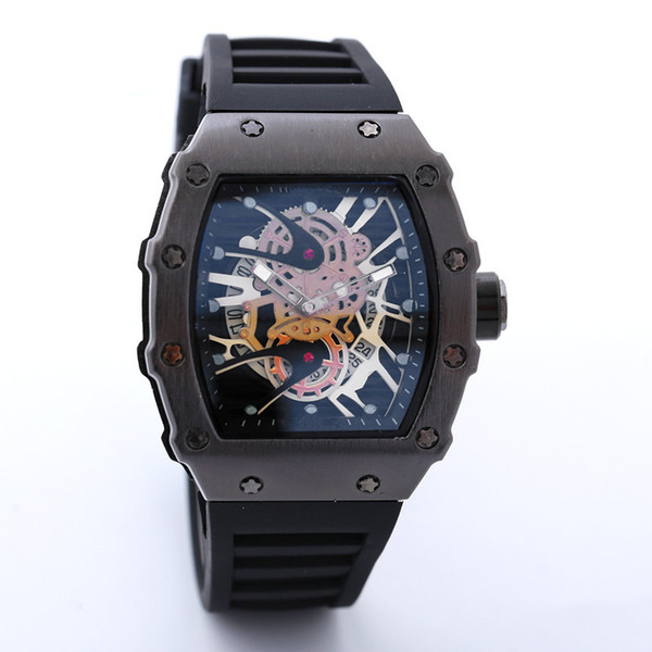 2018New watch brand Skull sport Watches men Casual Fashion Skeleton quartz watch free shippingMontre Homme SPROT WATCH