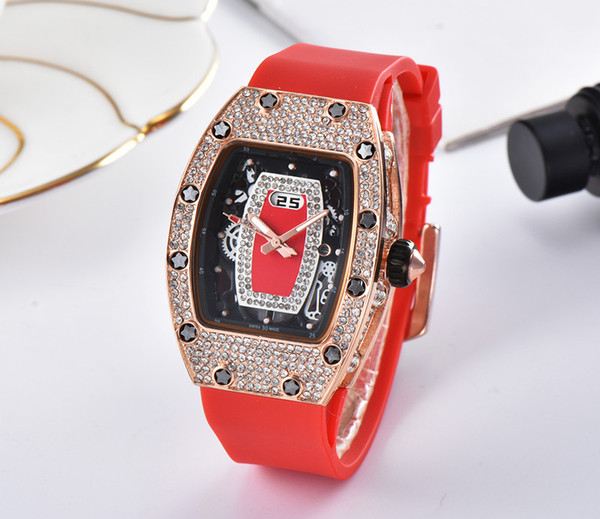 2018 new watch leisure fashion set auger sports watch men's and women's leisure fashion quartz watch1