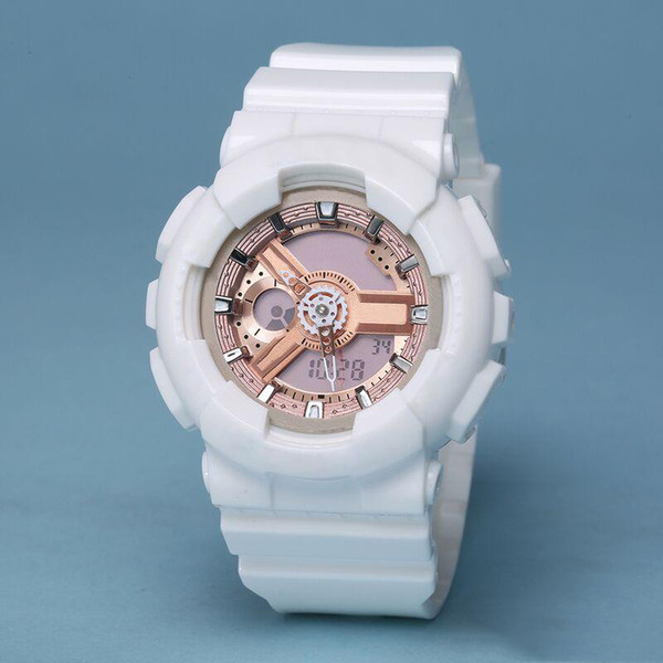 2018-New digital LED ladies quartz sports strap rubber military military quartz watch waterproof wrist all function work box baby