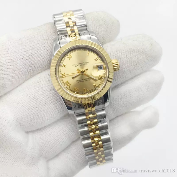 Luxury Brand Women Watch Lady Size 26mm Date Girl Sapphire Glass Wristwatch Automatic Mechanical Movement Original Clasp