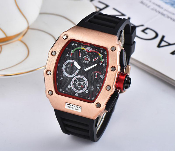 2019 New Luxury brand Skull sport Watches men Casual Fashion Skeleton quartz watch free shippingMontre Homme SPROT WATCH