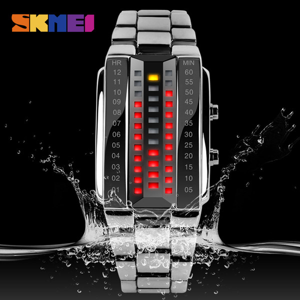 SKMEI Couple Lover Fashion Watch Men Women Luxury Brand Stainless Steel Sport Digital Wristwatches Waterproof Relogio Masculino 1013