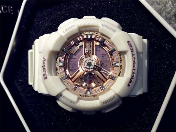 2017 new women Brand Luxury Sports Watches with metal box Outdoor Multifunction Wristwatch G women Clock baby Watch free shopping
