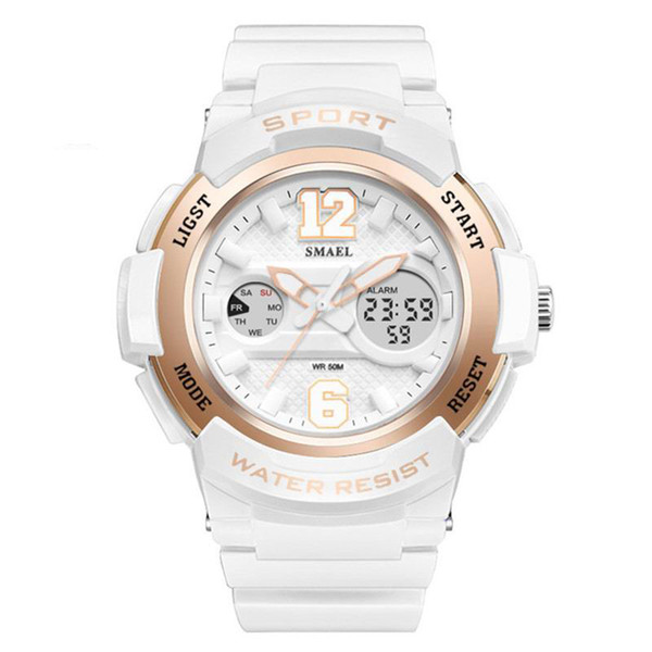 SMAEL Quality Brand sports Watches for women Waterproof 50M Military Army Dual Display Wristwatches Student Watches montre