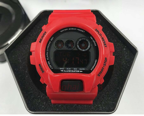 Top quality New style men's sports AUTO LIGHT watches Luxury Waterproof Chronograph digital watch