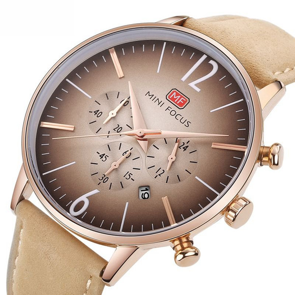 Top Brand Chronograph Men Quartz Sports Watches Men Date Clock Male Leather Military Wrist Watch relogio masculino