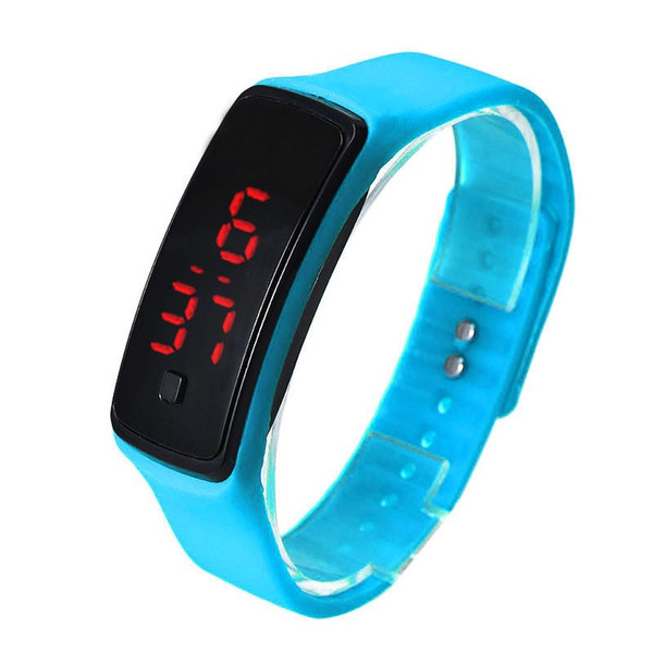 Mens LED Sport Watches Silicone Touch Screen Digital Watch Bracelet Wristwatch Students Candy Jelly Rubber watches