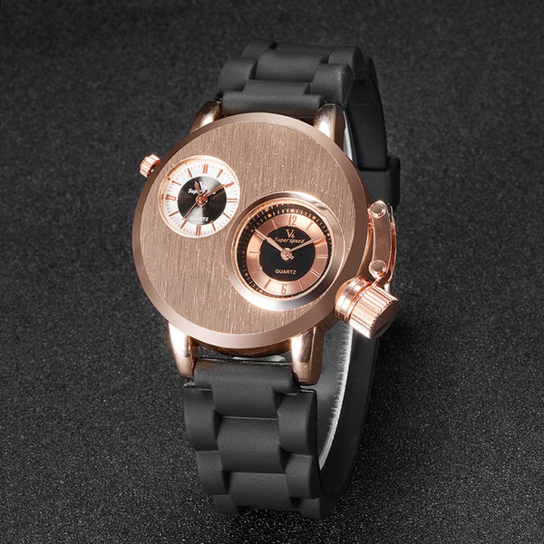 New men watch 2018 New V6 Super Speed Silicone Quartz 3D surface Male Hour Clock Analog Military Big Dial Sport Man Watch