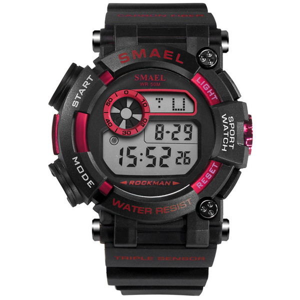 BRW Mens Army Watches Military 2018 Analog Digital Watch Clock Men Sport relogio 1638 LED Digital Wristwatches Water Resistant