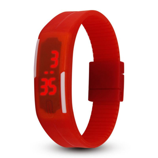 2018 NEW fashion candy color watch 14 colors Silicone jelly watch Unisex Sports LED watches Men's Women's kids Touch Digital Wrist