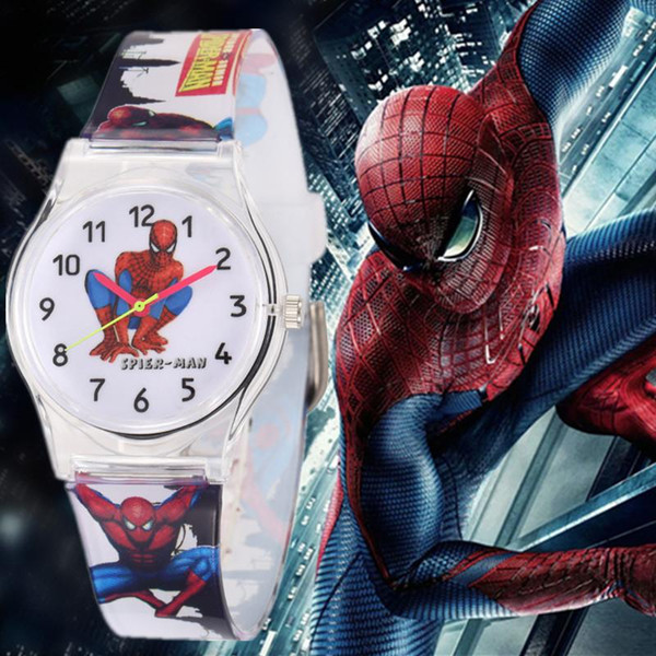 2017 New Waterproof Cool Spiderman Children Watch Cartoon Quartz Watches for Student Boy Kids Child Gift Wristwatch Relogio