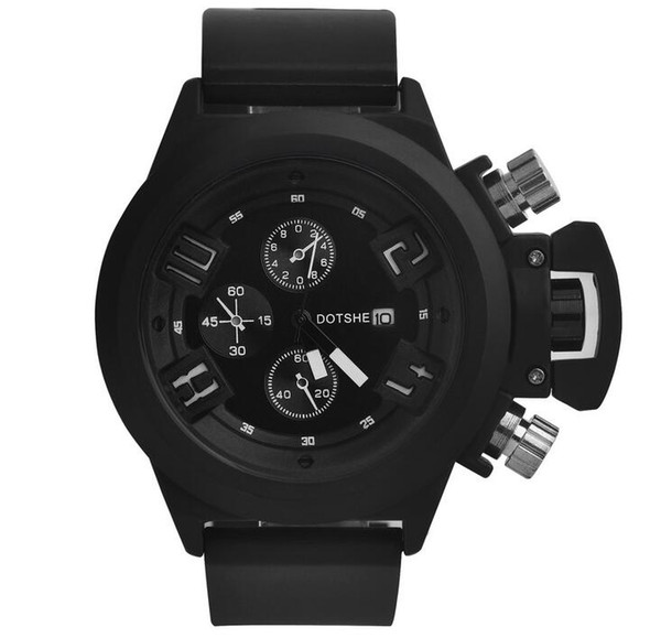 Hot style Watch movement Decorate three eye silicone calendar students pointer quartz watches Pin buckle mixs color