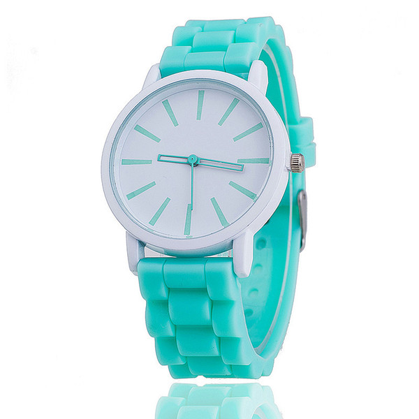 Luxury New Fashion Small pure and fresh and GENEVA GENEVA silicone watches lady jelly candy color quartz watches wholesale c