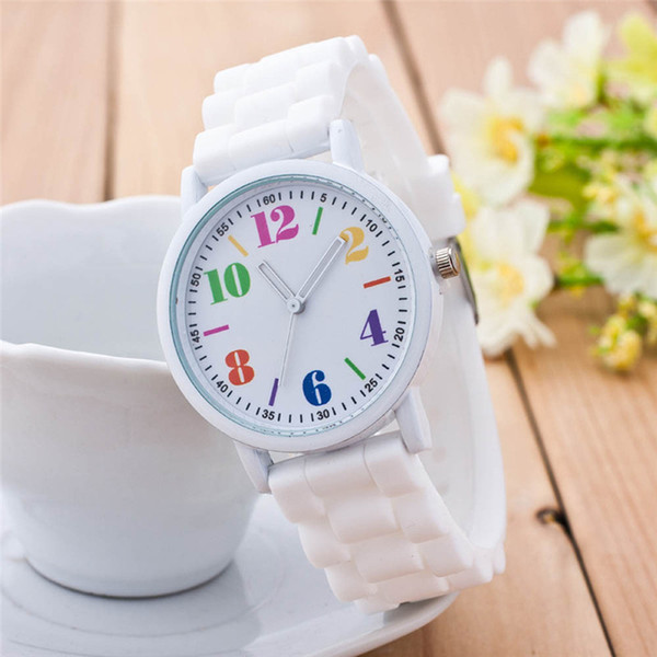 Multicolor Fashion Casual Clock For Ladies Girls Women Silicone Strap Motion Sports Watches Mujer Wholesale
