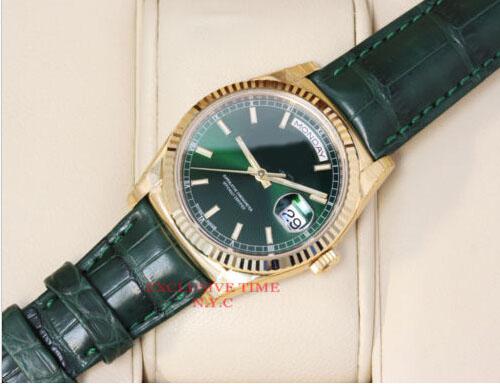 High quality men or womens new arrivel Green dial Automatic Mechanical Wrist Watch 36mm gift daydate 118138 watch Sapphire glass