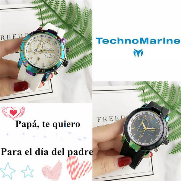 New French Brand Technomarine Watch Quartz Outdoor Sports Marine Version Unisex Silicone Watches Style INVICTA DZ Bear Black Wristwatch