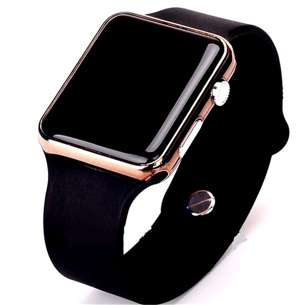 Electronic watch led female student movement watch men Fashion Square hand ring silicone foreign trade digital watches