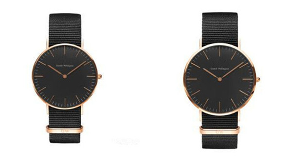 Classic Black watch Luxury Watch For Men Women Nylon Strap Military Quartz Wristwatch Clock
