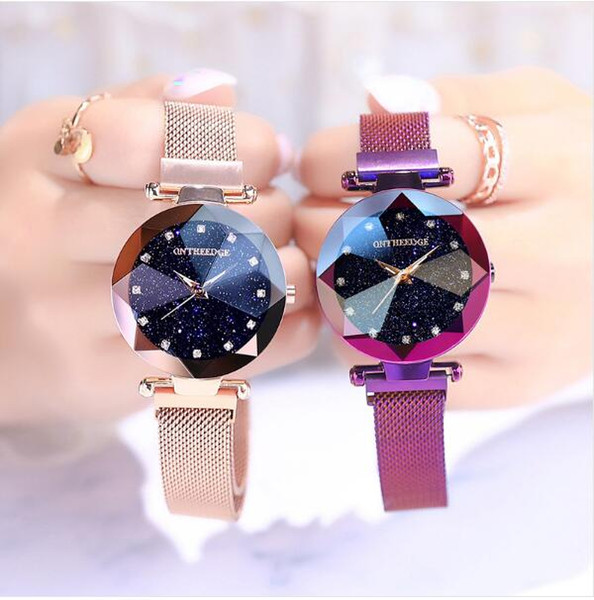 Web celebrity is the same kind of Roman glow-in-the-dark women's watch with magnetic quartz waterproof watch