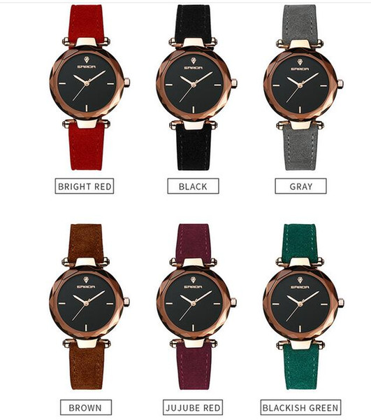 (wholesale/retail) Hot style retro waterproof abrasive belt quartz watch students fashion wrist watch