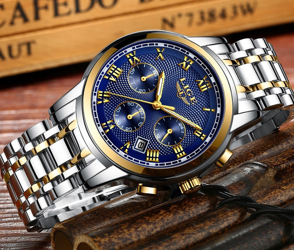 2019 Fashion LIGE Brand Watches Men Watch Luxury Quartz Watch Business Classy Waterproof Wristwatch