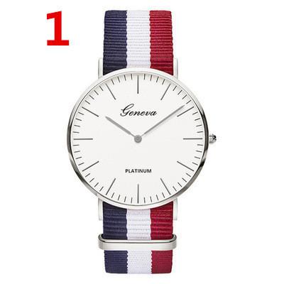 Fashion Casual Quartz Watch with Multicolor Nylon Cloth Watchband Wristwatch Simple Designer Women Men Watches Clock Orologio