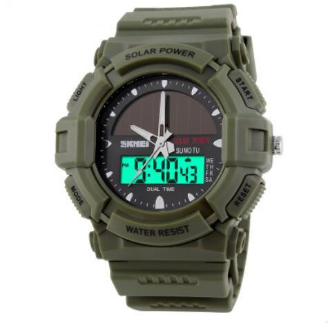 Personality solar watch fashion electronic double waterproof outdoor sports men's watch trend student watch exquisite accessories