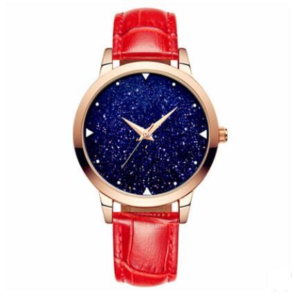 Ladies Star Watch Dial Dial Belt Watch Fashion Exquisite Female Accessories Wonderful Simple Ornaments Girl Gift Decoration