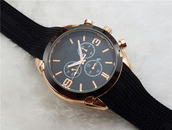 fashion Quartz big Bang luxury men inner crown stainless watches date silver stainless mens dress watches free shipping