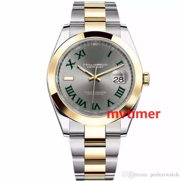 Hot luxury watch Quality 41mm Date Steel Rose-gold Mechanical Auto-dial Character Watches Men's Watches