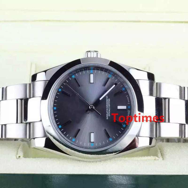 High Quality 39mm Date Steel Gray Dial 114300 Mechanical Automatic Mens Watch Luxury Watches Men Casual Luminous Water Resistant