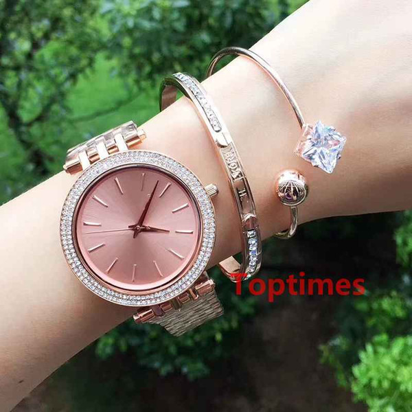 Luxury Jewelry Womens Rose Gold Diamond Ladies Designer Bracelet Iced Out Chains Bangle Original Box Watch Reloj Watches Wristwatches