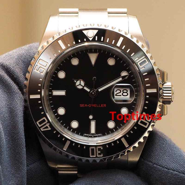 Watch Ceramic Bezel 43mm RED SEA-DWELLER Stanless Steel Automatic Mens Luxury Sapphire Glass Wristwatches Quality Watches