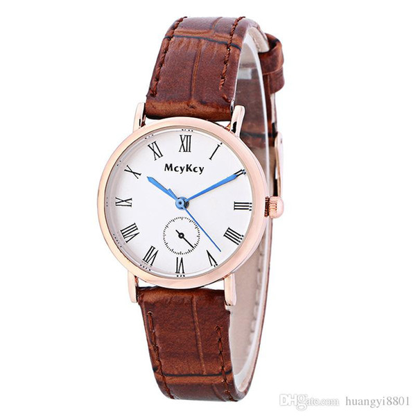 Ladies Watch Luxury Leather Casual Couple Watches Blue Simple Quartz Wristwatches Business Watches Free Shipping Sale