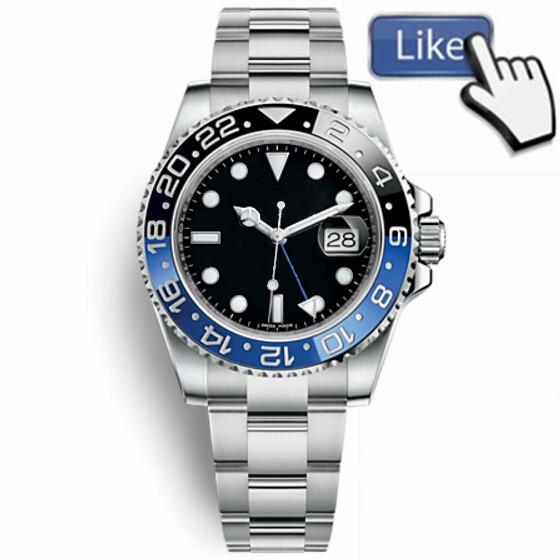 New Master Ceramic Bezel Mens Watches Glide Lock Clasp Strap Automatic Blue Black Watch Sports Crown Watch Wristwatch Orologio Reloj