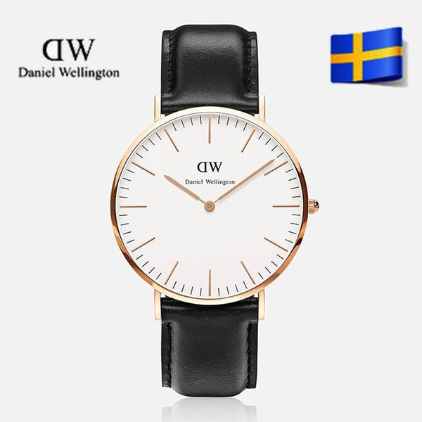 2019 HOT New 40mm mens Daniel Wellington DW watches men luxury brand watch women 36mm fashion Quartz watch Waterproof DW 40mm men