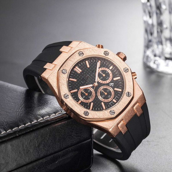 Brand Mens Mechanical Watches Royal Oak High Quality Luxur Crystal Silicone strap Designer Watch man Ladies women Casual watch 10 styl 8